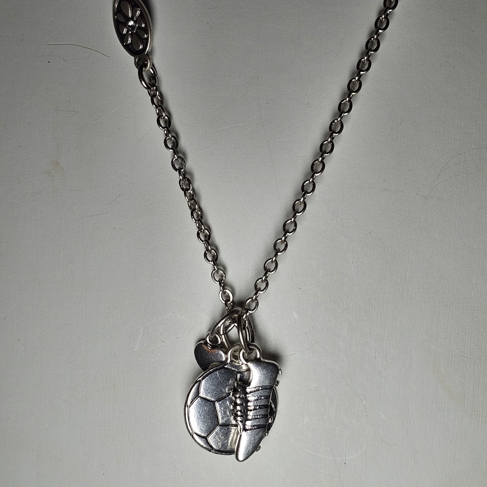 Premier Designs Silver Soccer Necklace